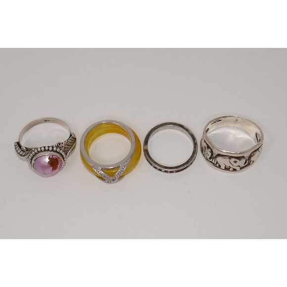 925 Sterling Silver Ring Lot Size 6-8.5 - Picture 2 of 12
